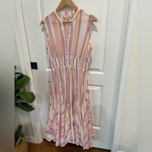 Philosophy Midi Candy Stripe Smock Waist Dress